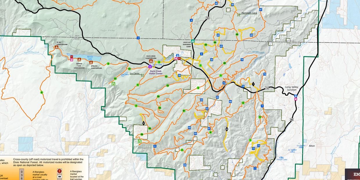 Markagunt Trail System. SXS rental, Snowmobile rental. Access to over 500 miles of trails
