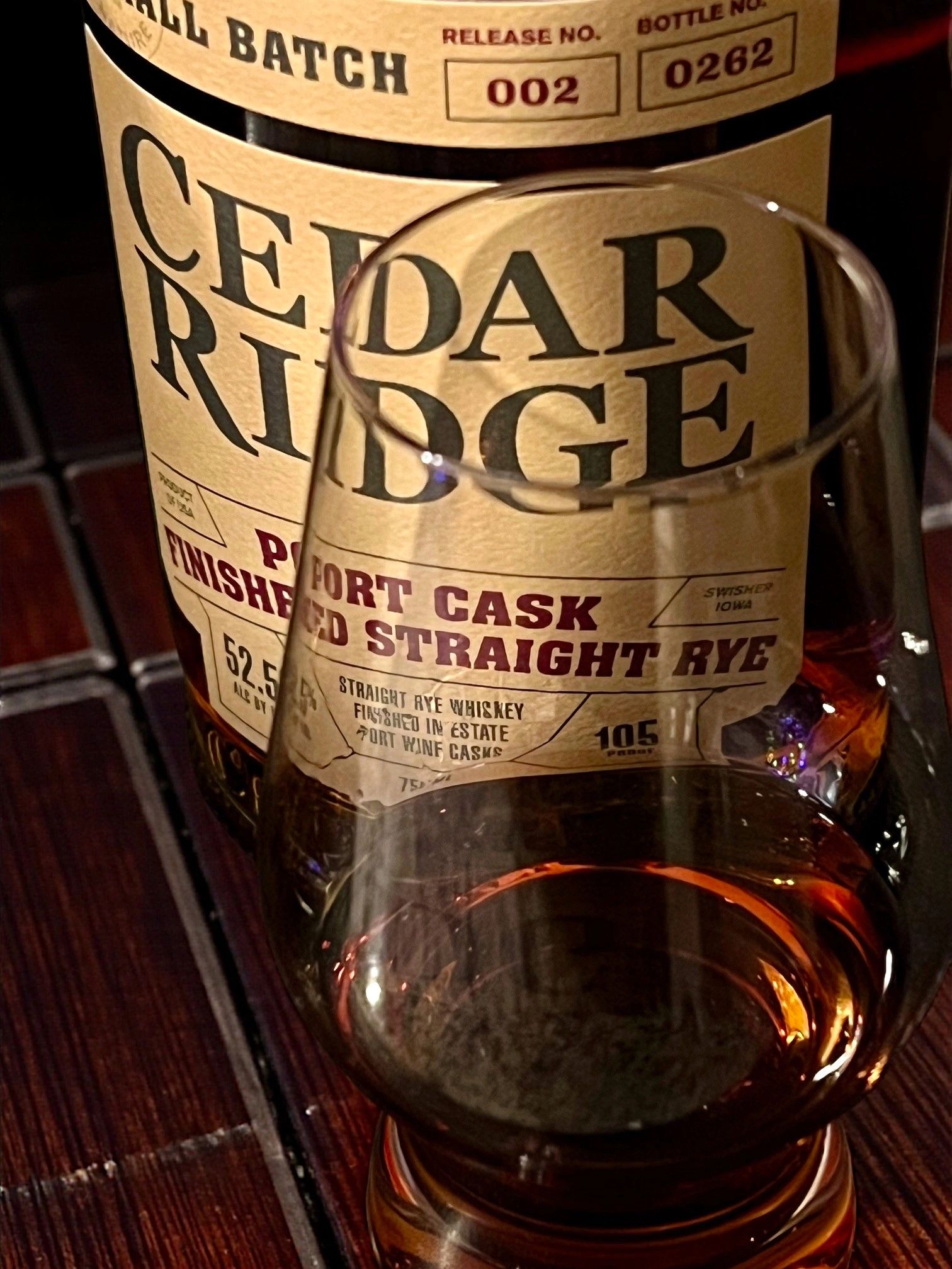Cedar Ridge Small Batch Rye WhiskeyTasting - Cedar Ridge Port Wine Finished Rye Batch 2