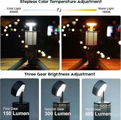 Adjustable color LED camping light