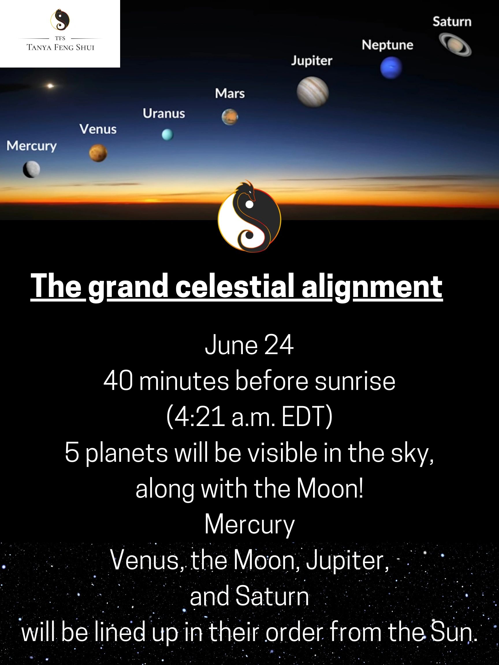 The grand celestial alignment