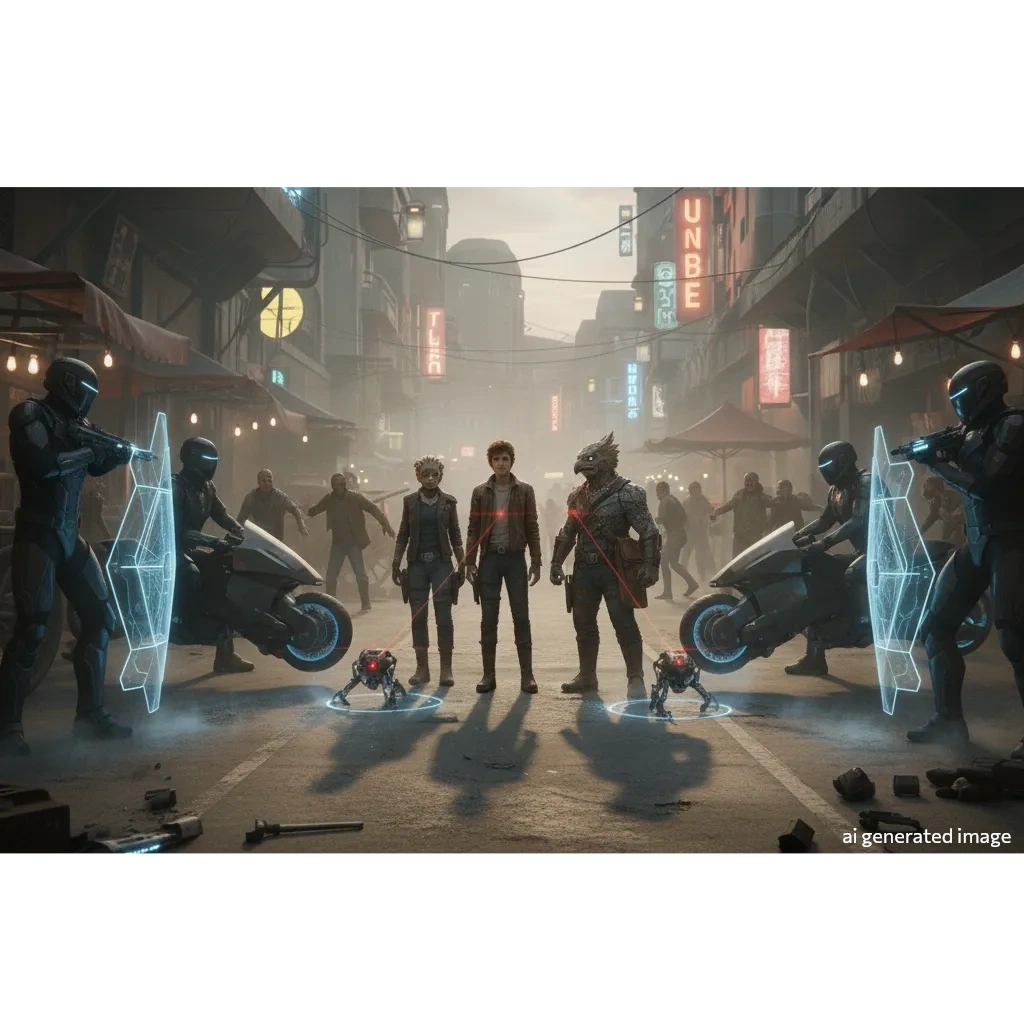 Space pirates surrounded by authorities looking for a desperate escape trying to keep their loot