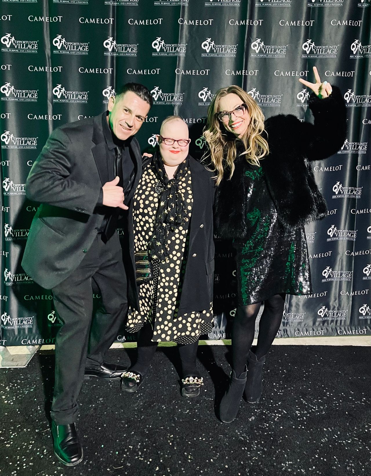 Alejandro, Rylee and Anise do one last photo-op before joining Mike in the Gala