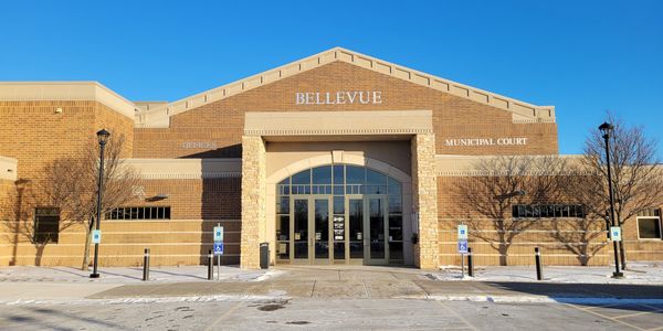 Front view of the Bellevue Municipal Building