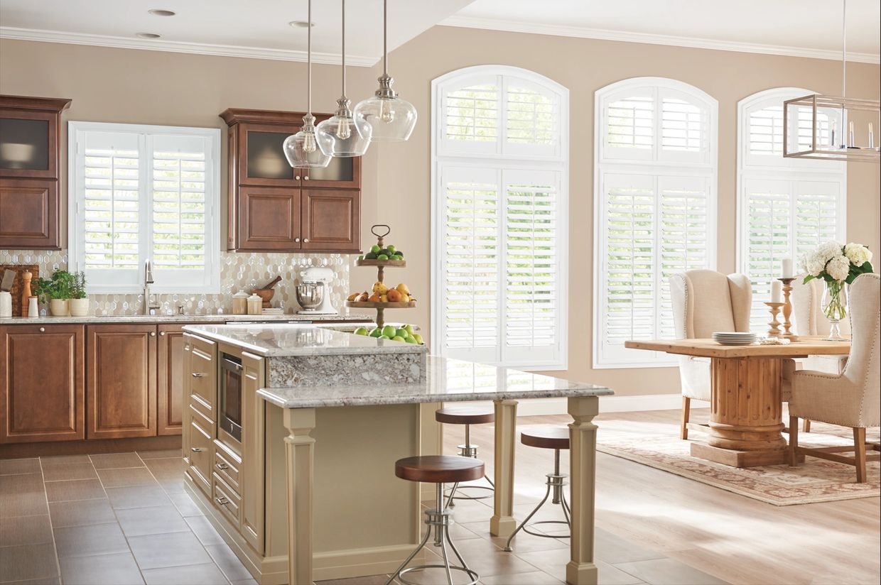 Specialty shape arched window shutters for Vancouver and Coquitlam, BC