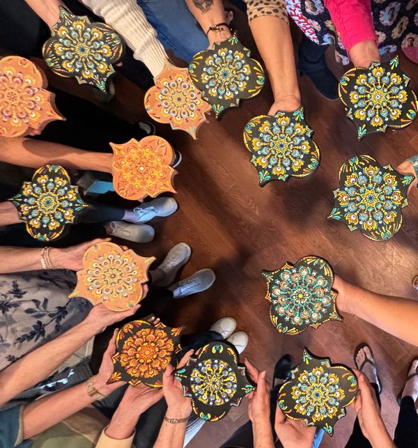 adult art classes near me
mandala
clay tile
talavera
pottery
