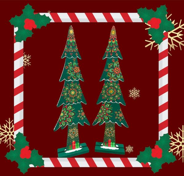 Christmas tree, mandala, dotting art, dot art, painting classes, Thousand Oaks, holiday decor 