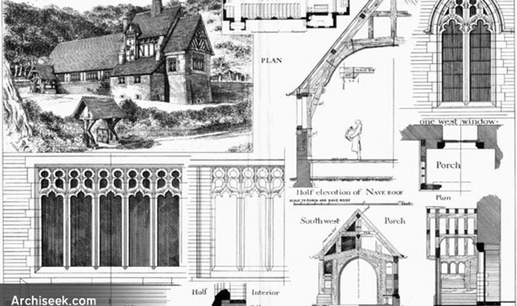 Architectural drawing for St Chad's Church Hopwas