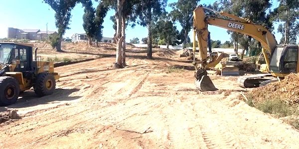 Grading roads on steep residential property in Arroyo Grande CA