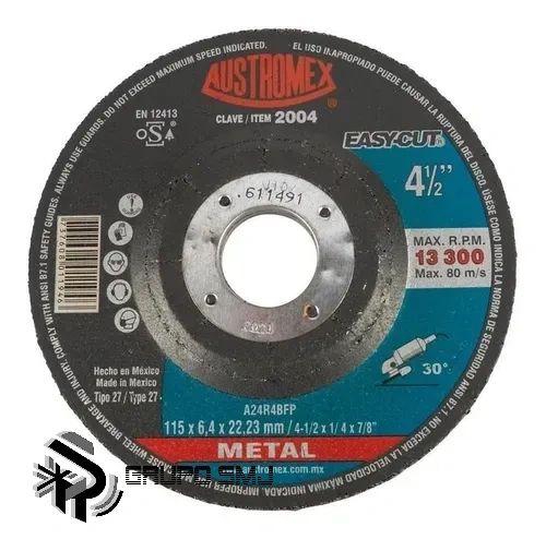 DISCO ABRASIVO PARA METAL DE 4 1/2 PULGADA