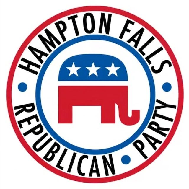 Logo of Hampton Falls Republican Party with an elephant symbol.