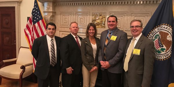 Bankers visiting Treasury Building in Washington DC