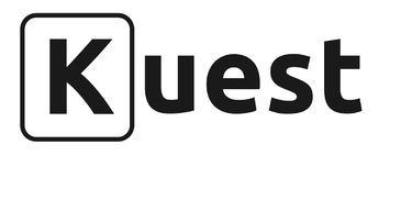 Black and white logo with 'K' in a box followed by 'uest' text.