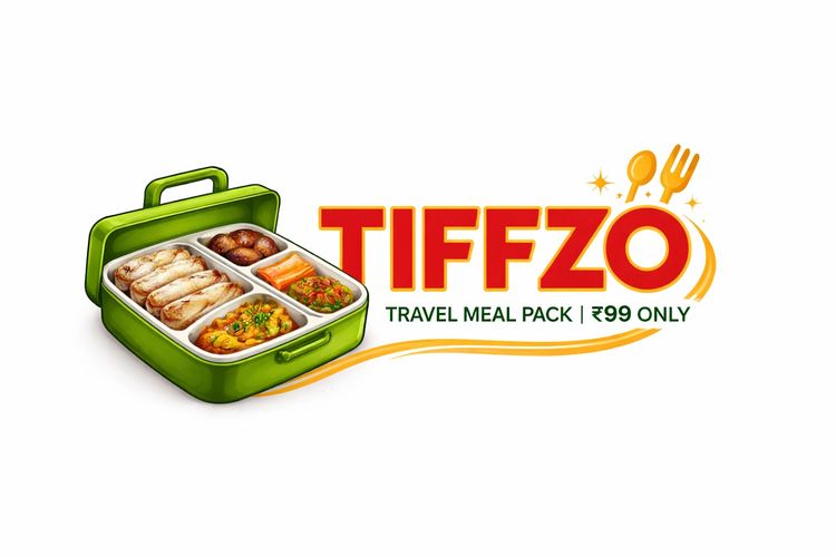 Tiffzo travel meal pack with delicious Indian dishes for ₹99.