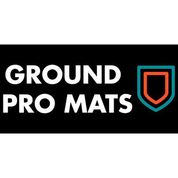 Logo for Ground Pro Mats with a shield emblem.