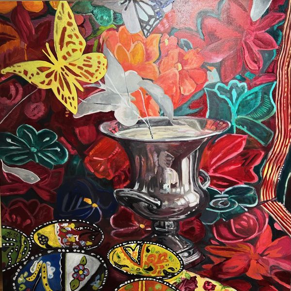 Oil on canvas 36 x 36
Still life Alter for Peter.