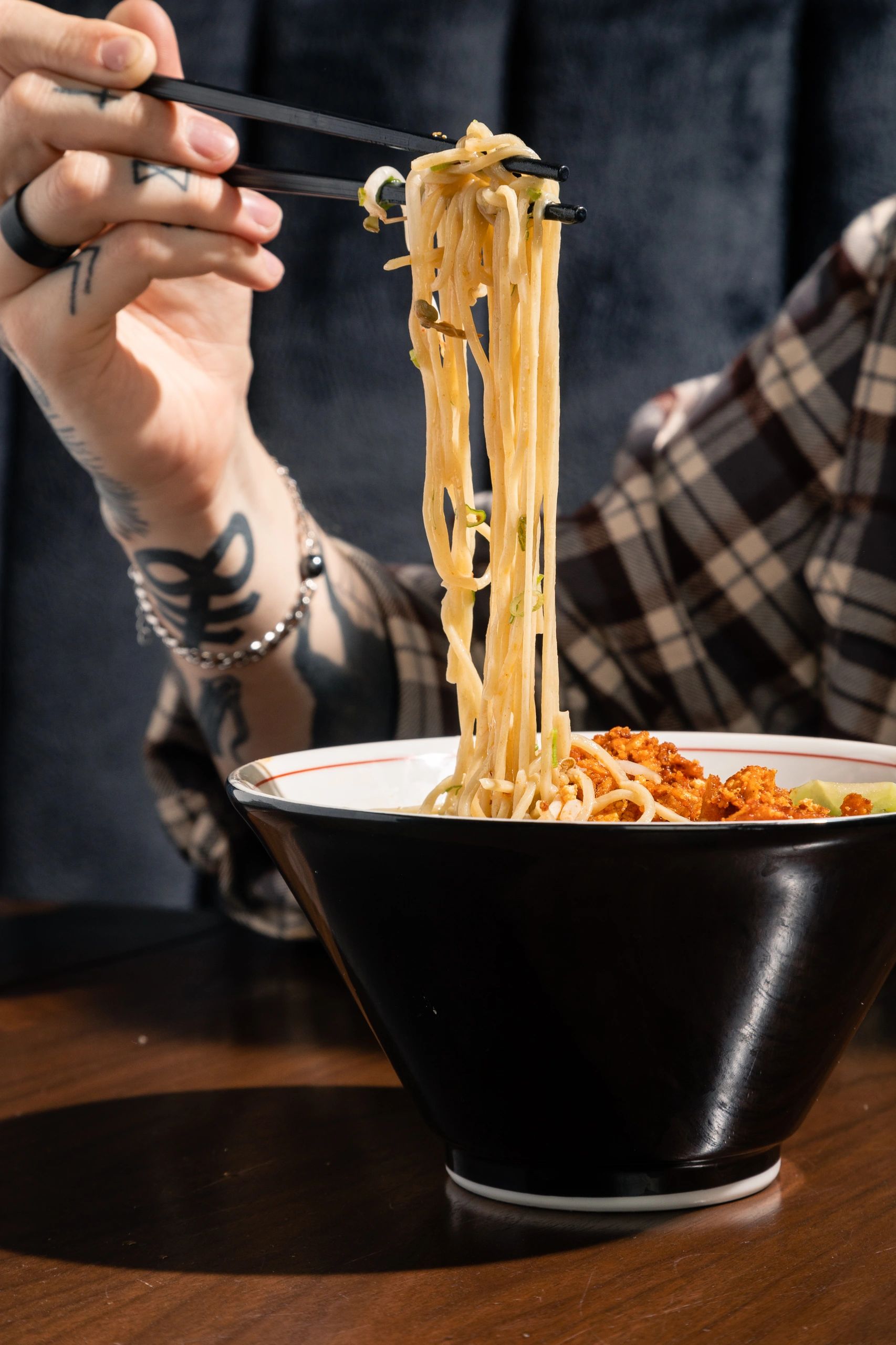 MISO TONKOTSU RAMEN PORK GREEN ONION EGG FRESH HOUSE MADE RAMEN NOODLES JAPANESE RESTAURANT NORI 