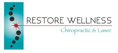 Our logo at Restore wellness chiropractic and laser center. With a link to our practice website.