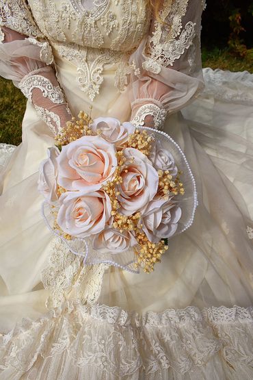 Handmade faux wedding bouquet