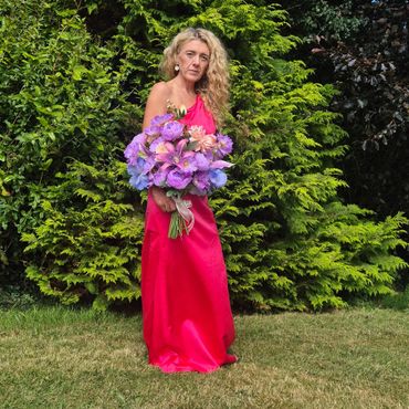 Bridal bouquet with artificial flowers