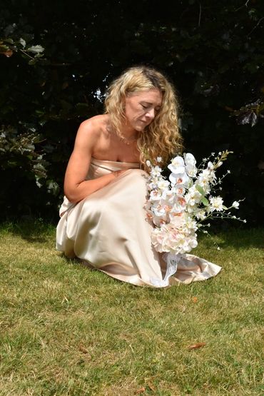 Bridal bouquet with artificial flowers