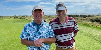Friends enjoying a round of golf 