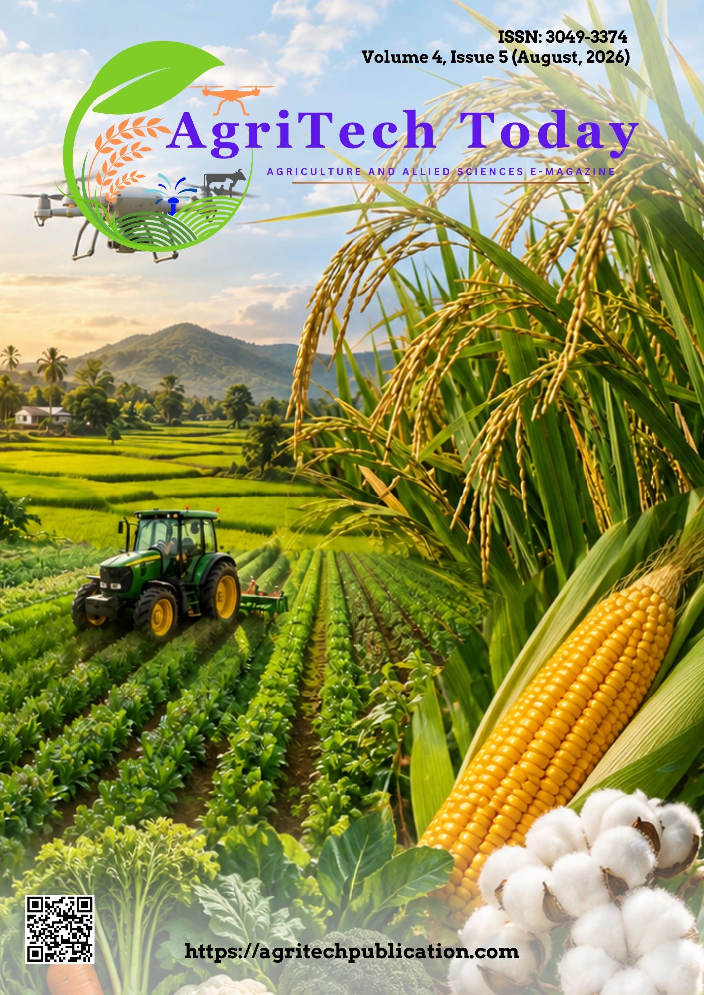 AgriTech Today magazine cover featuring modern farming technology and crops.