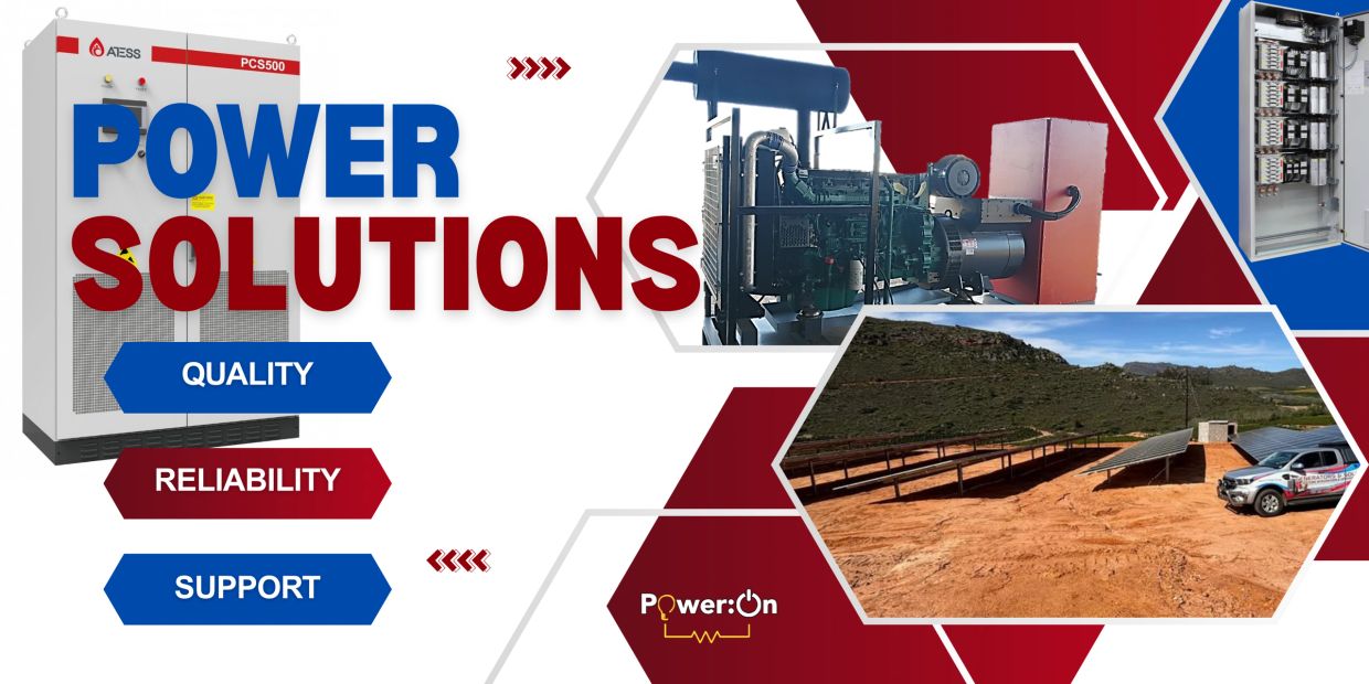 Advertisement showcasing power solutions with quality, reliability, and support.