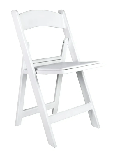 White Resin Padded Chair