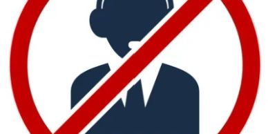 No customer service representative allowed sign.