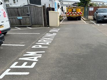 Team parking bay marking at Haven Caister Holiday Park, Great Yarmouth – WR Road Markings

