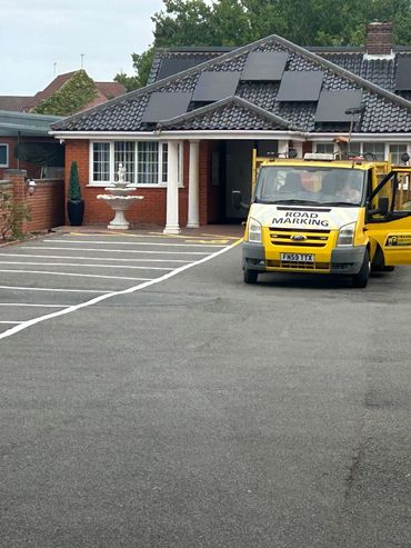 Car park line marking at Taverham Dental Practice, Norfolk – WR Road Markings
