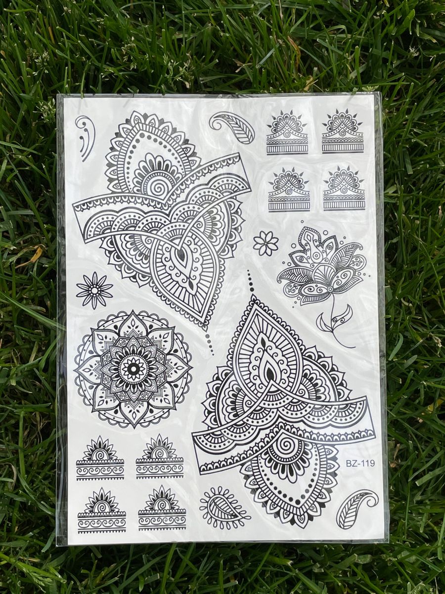 Henna Tattoo Stickers Black Henna Tattoo Stickers Black