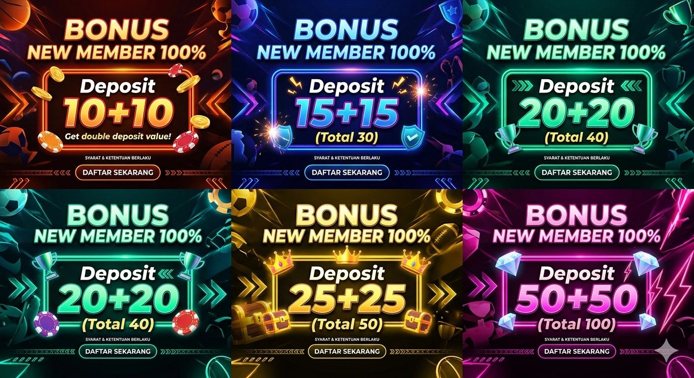Banner Resmi Situs Bonus New Member 100