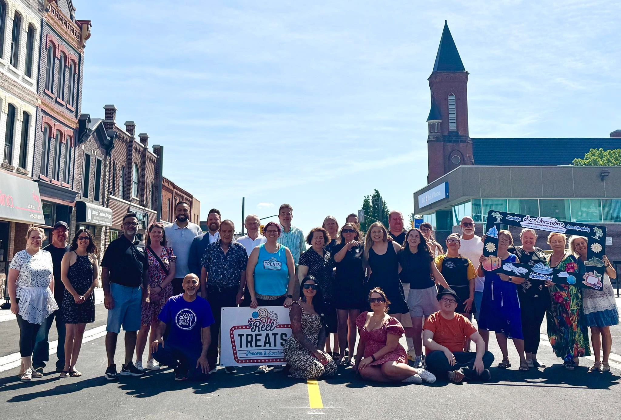 Downtown Woodstock Business Owners and Staff with Arpan Khanna
