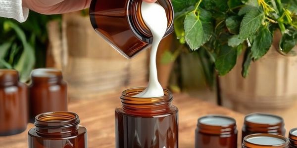 Making Moisturiser in workshop