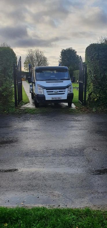 Top Bins Skip Hire gets between narrower gates than larger vehicles for skip hire in Suffolk