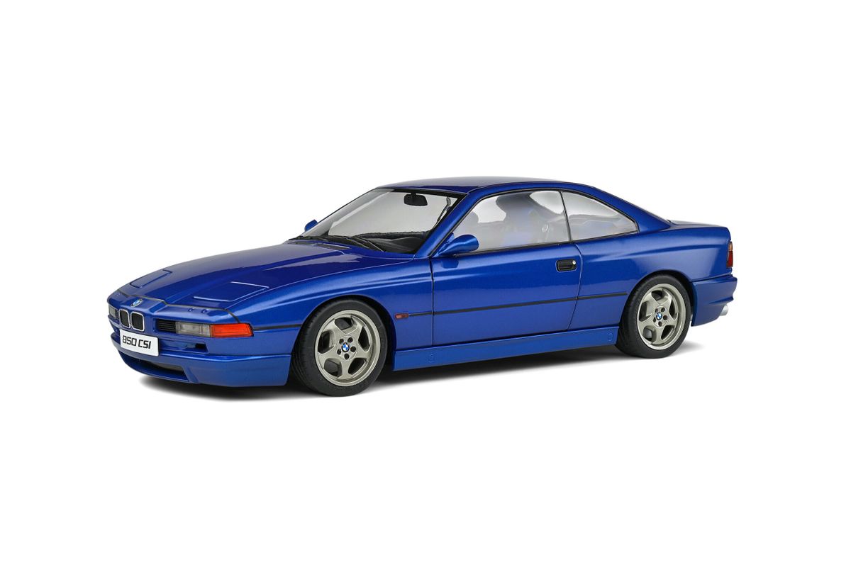 1990 BMW 850 CSi E31 TOBAGGO BLUE 118 BY SOLIDO MODELS