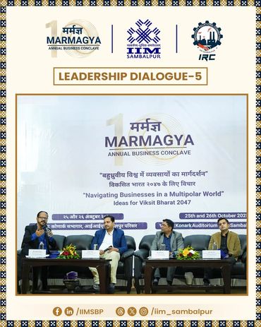 At IIM Sambalpur, Marmagya 10.0 - Annual Business Conclave- 2025 