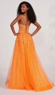strapless open back dress Lace Long Sleeves Prom Evening Dresses Side Split – alinanova main image 0