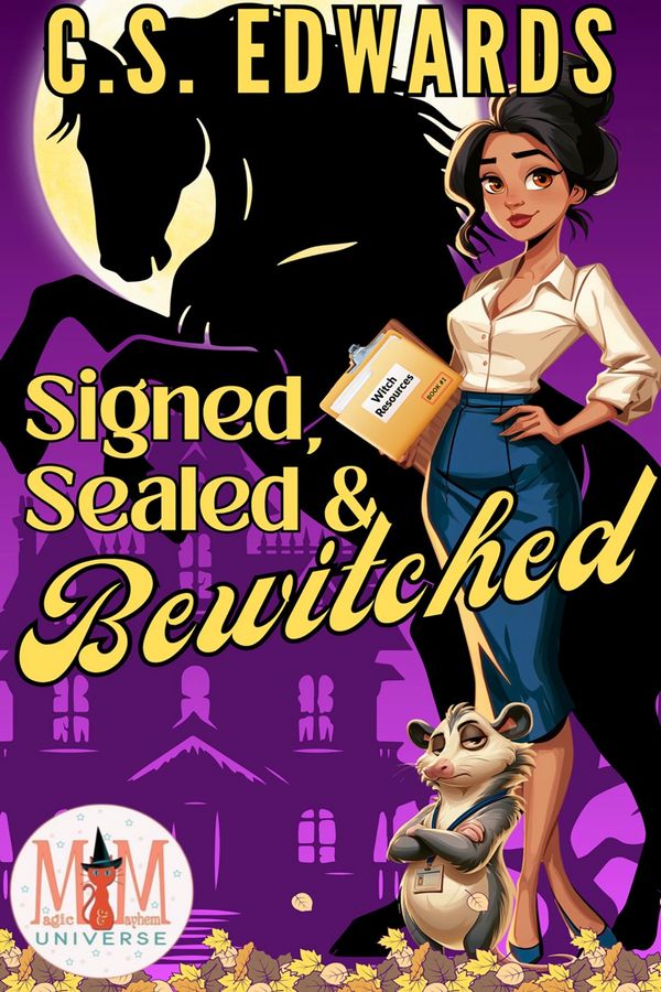 Book cover featuring a confident woman and a mystical creature.