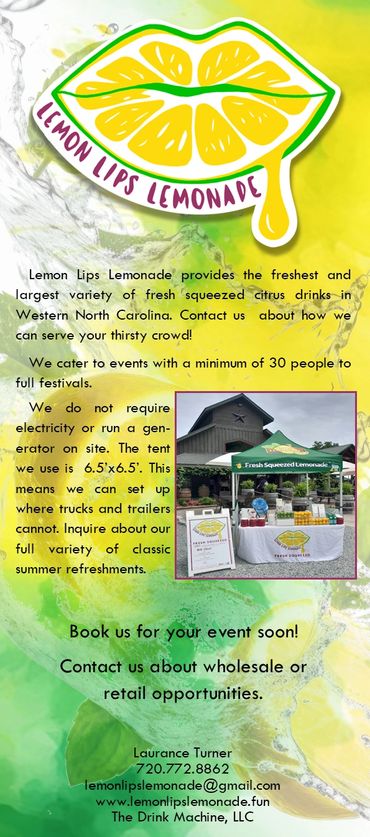 Promotion rack card. Lemonade stand advertisement