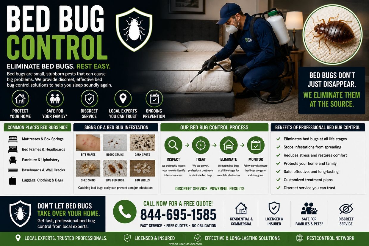 Bed Bug Control. Pest Control Bed Bugs