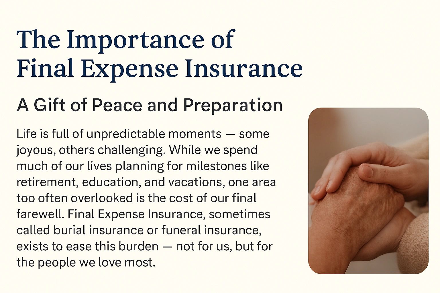 What Is Final Expense Insurance? seniors funeral insurance