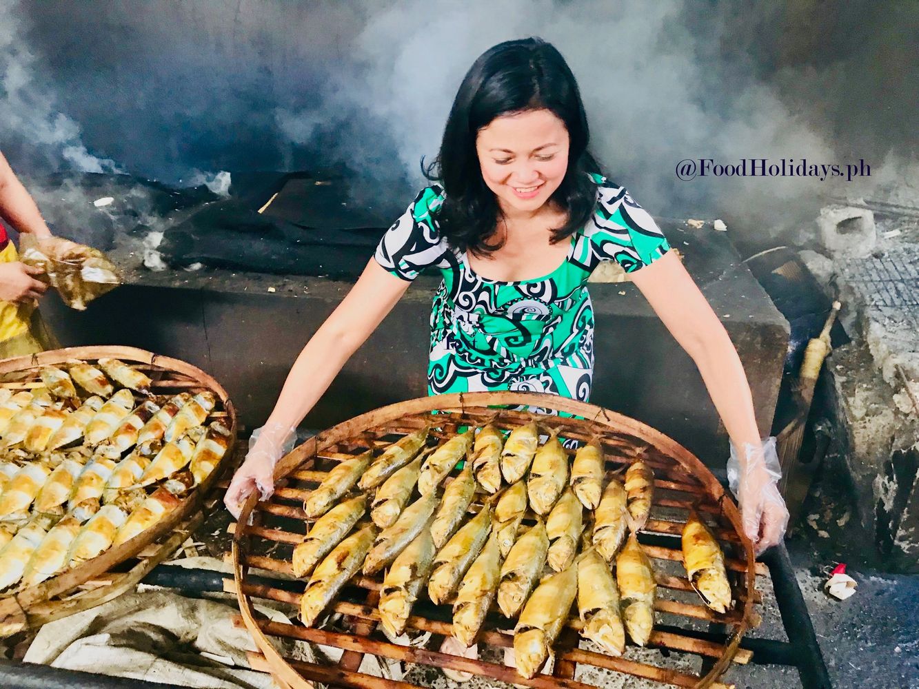 The process of making tinapa (smoked fish) as part of food holidays in the Secret Kitchens of Samar.