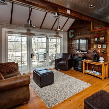 Living room area in the Cabin.