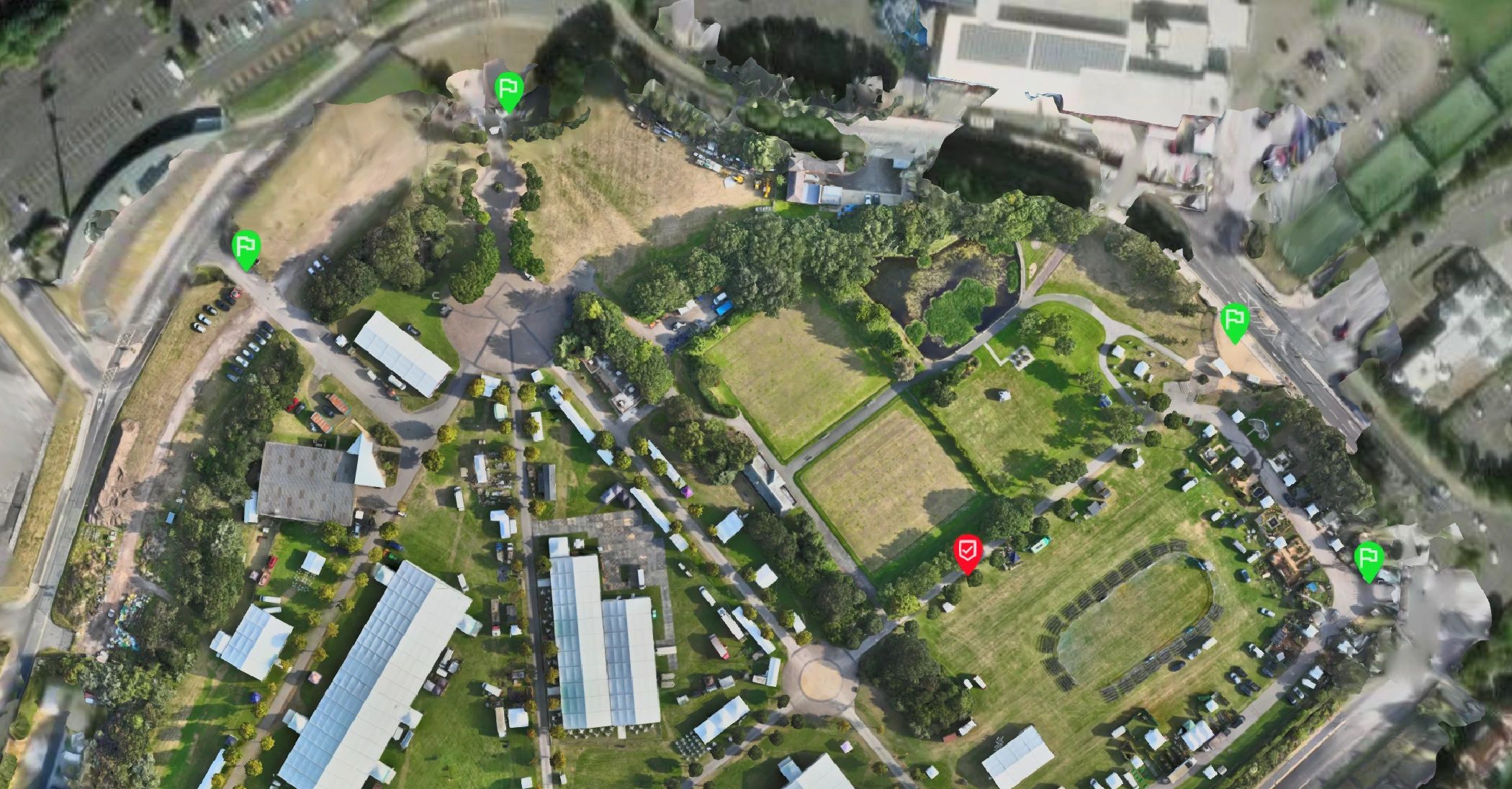 2d map of parkland and event space