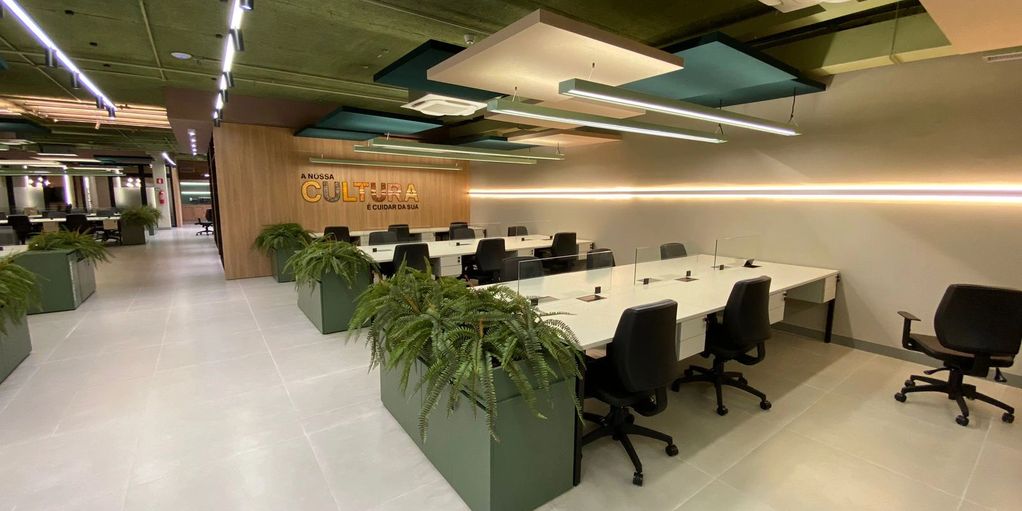 Espaço dinâmico com conforto. 