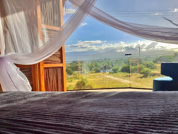 Vista de la king suite a la sierra nevada de santa marta en la guajira.