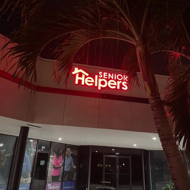 an illuminated LED sign
