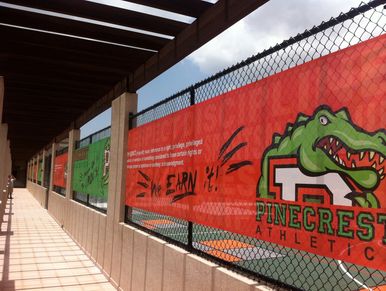 printed vinyl mesh banner